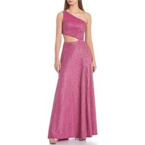 City Vibes magenta formal gown